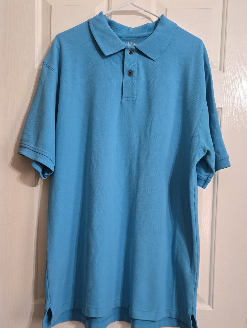 L.L. Bean Men's Polo in Bright Aqua Blue